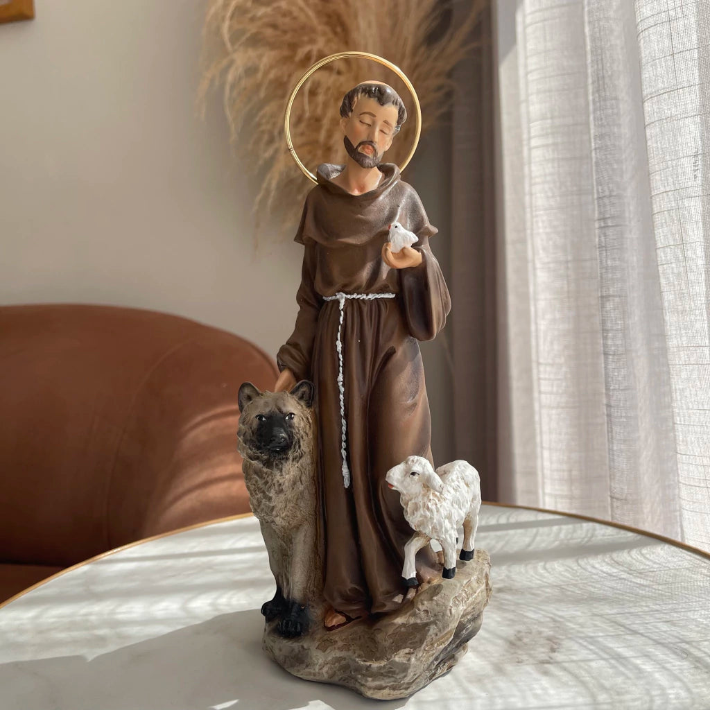 São Francisco de Assis - Com Lobo de Gúbio