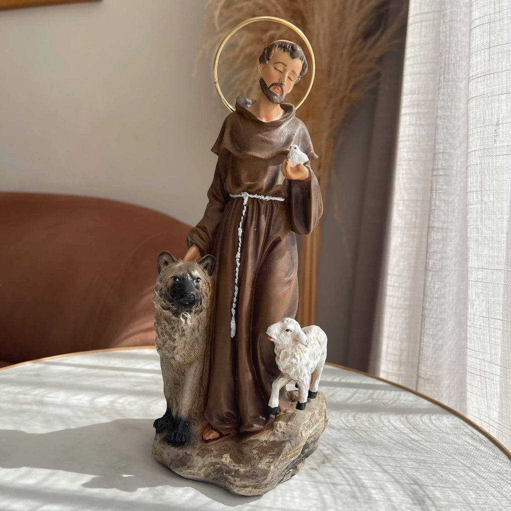 São Francisco de Assis - Com Lobo de Gúbio