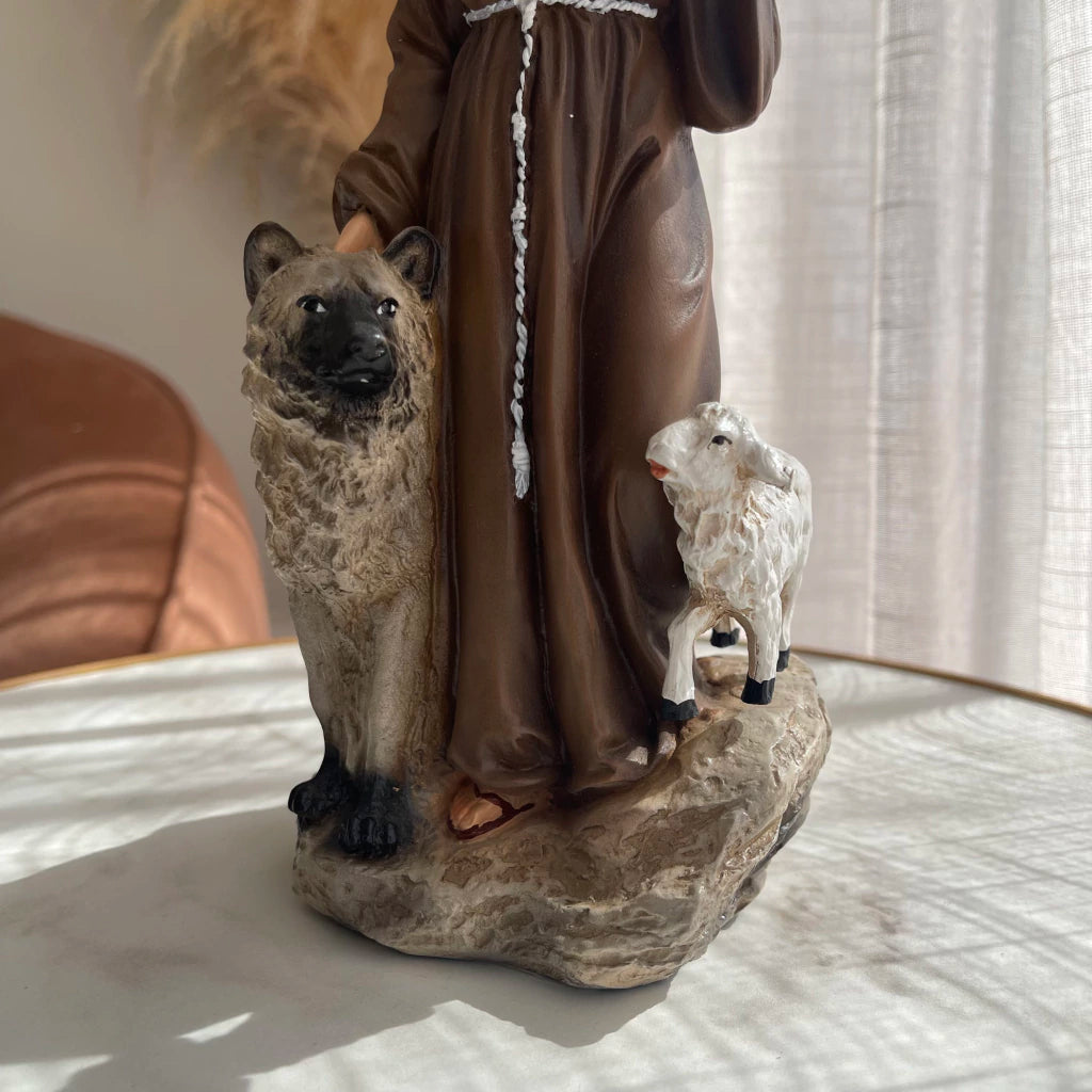 São Francisco de Assis - Com Lobo de Gúbio