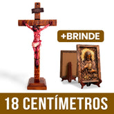 Crucifixo Realista "Vitória na Cruz" (Mesa/Parede)