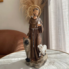 São Francisco de Assis - Com Lobo de Gúbio